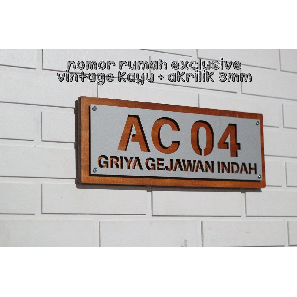 

Nomer Rumah vintage kayu akrilik Acrylic Exclusive vintage wood acrilyc 2 Layar Berkualitas
