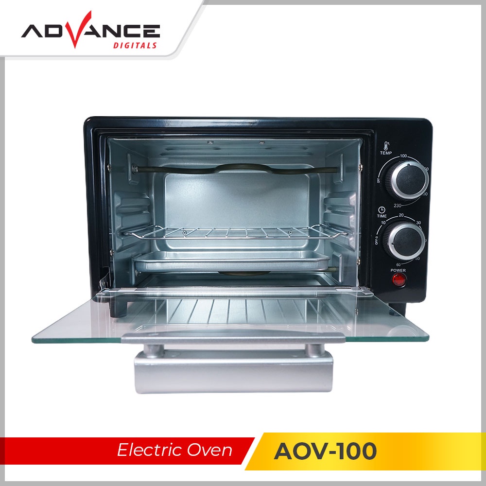 ADVANCE Oven Listrik AOV-100 9L 500 Watt Electric Oven【Garansi 1 Tahun】