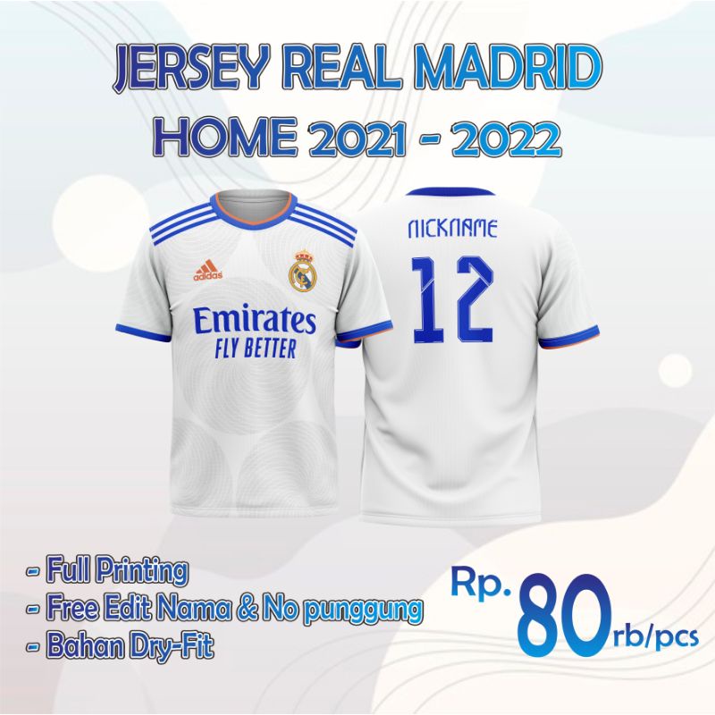 Jersey Home Real Madrid 2021-2022