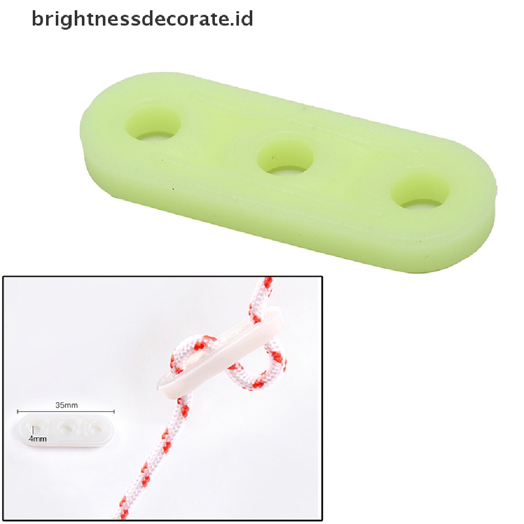 10pcs Buckle Kunci Pas Tali Tenda Warna Hijau Luminous Untuk Outdoor