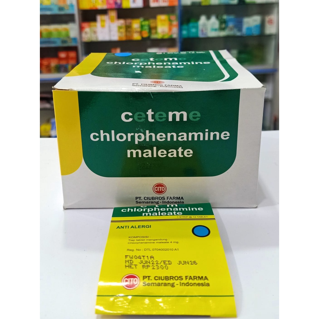 CTM / Ceteme 4mg 1 Strip - Obat Alergi gatal-gatal Biduran