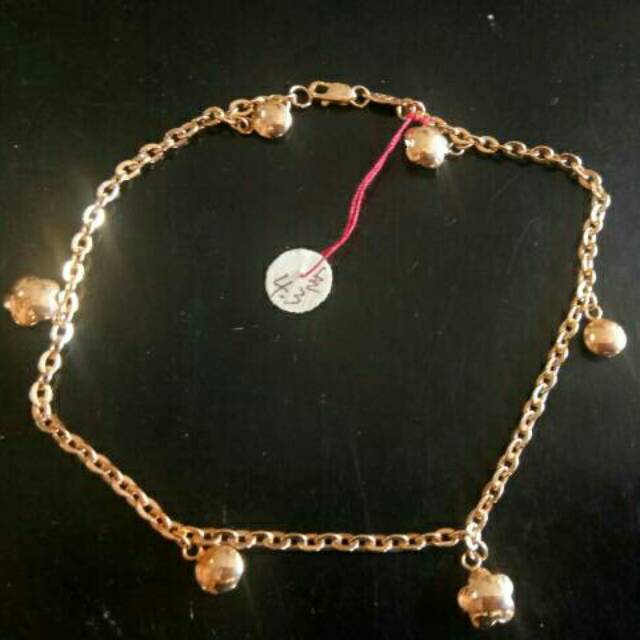 Gelang kaki/kalung kaki emas asli kadar 700