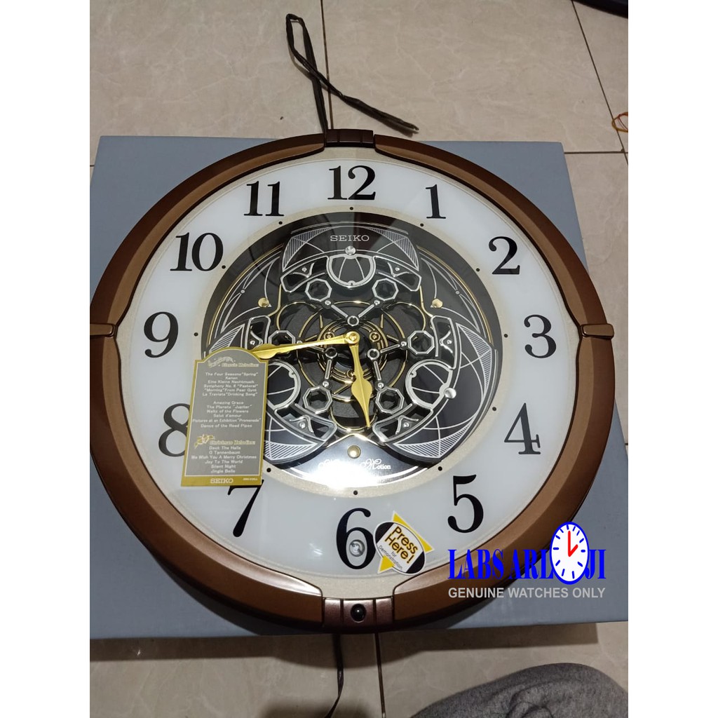 Jam Dinding Seiko Melodies/Bunyi Japan QXM380 QXM380B ORIGINAL