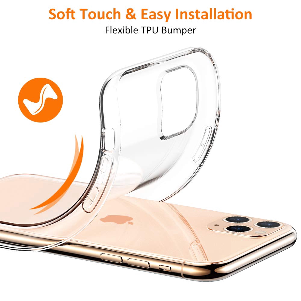 Casing Soft Case TPU Transparan Ultra Tipis untuk iPhone 6 / 7 / 8 Plus / X / XR / A7