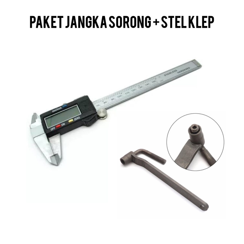 PAKET stel klep no 8 Jangka No Digital 0-150MM Jangka Caliper Sorong Sigmat Digital LCD Screen