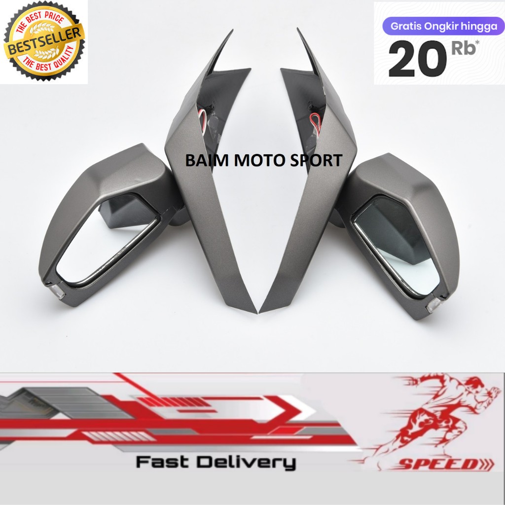 Spion Yamaha Nmax Lipat Model B1 Original Semua Warna Variasi Lengkap LED GARANSI TERMURAH + BONUS
