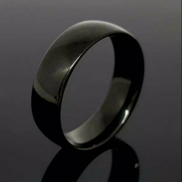 Cincin couple Titanium Stainless steel cembung anti karat selamanya Fashion Ring