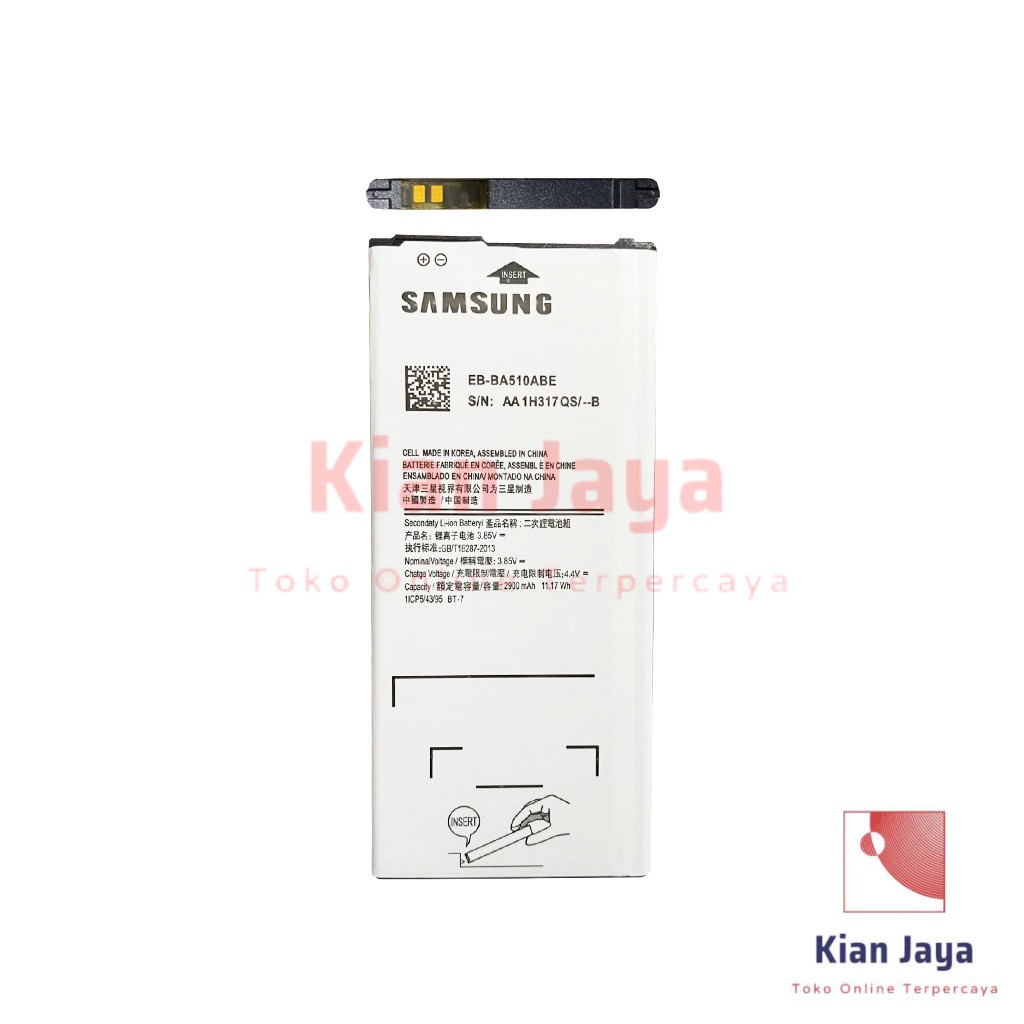 Baterai Samsung A5 2016 A510 A510F Original OEM Batre Batrai Battery Hp EB-BA510ABE Ori