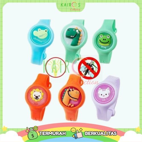 Gelang anti nyamuk anak karakter - Jam tangan mosquito lampu led