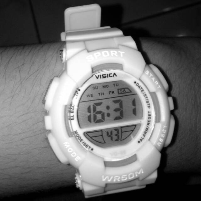 Jam tangan VISICA WR50M VG-89 warna tosca-pink