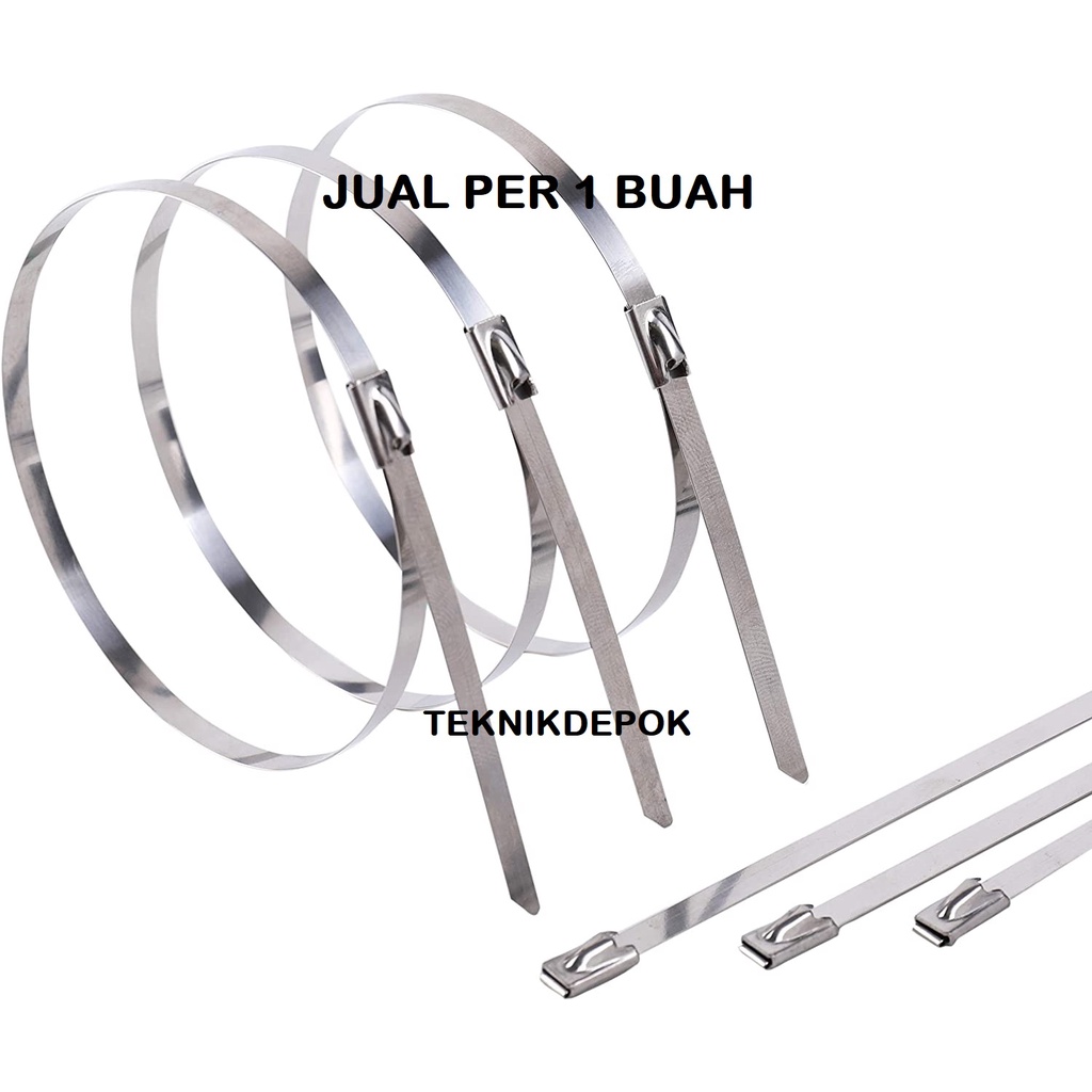 

Perbuah Kabel Tis Full Stainless 4.6 x 500 mm Sabuk Marker Ties 50 cm Cable Ties Stainless Tali Tie Tis Pengikat