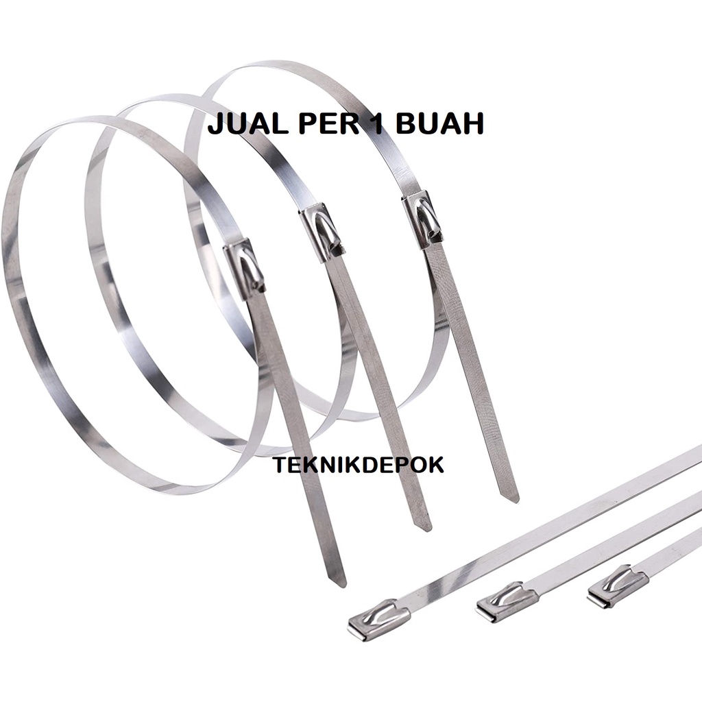 Perbuah Kabel Tis Full Stainless 4.6 x 900 mm Sabuk Marker Ties 90 cm Cable Ties Stainless Tali Tie 