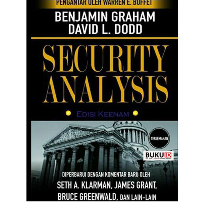 Buku Security Analysis: Sixth Edition By Benjam Graham - Terjemahan