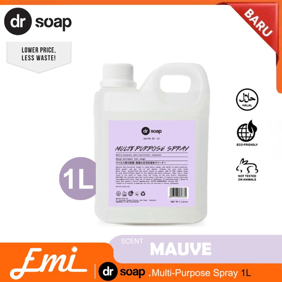 dr soap Multi Purpose Spray Pembersih Serba Guna Cleaner Kaca Mauve