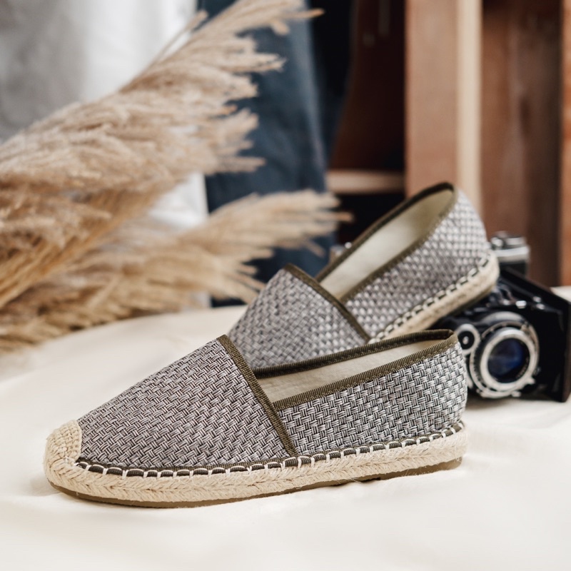 Leora Espadrilles — Greenish Grey