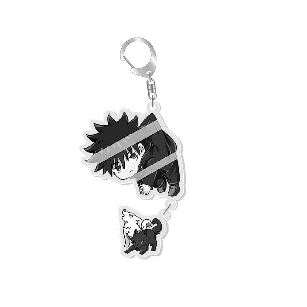 Gantungan Kunci Jujutsu Kaisen AUGUSTINA Q Version Karakter Miniatur Akrilik Jujutsu Kaisen Scultures Darah Panas Anime Key Ring