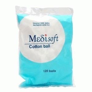 Medisoft Cotton Ball isi 120 Kapas Bola Bulat Bayi