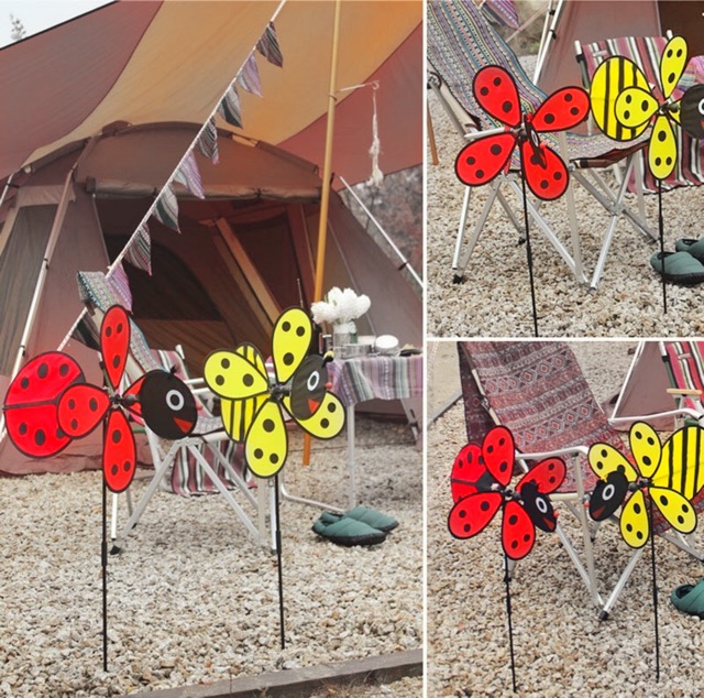 MURAH! Kincir Angin / Windmill Bentuk Lebah / Bumblebee dan Kumbang / Ladybug Untuk Outdoor / Taman