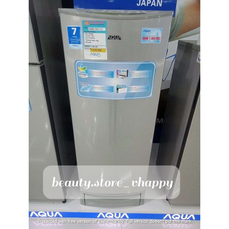 kulkas aqua 1 pintu aqr 190 ds/ls low watt garansi resmi khusus bandung dan jawa barat #murah