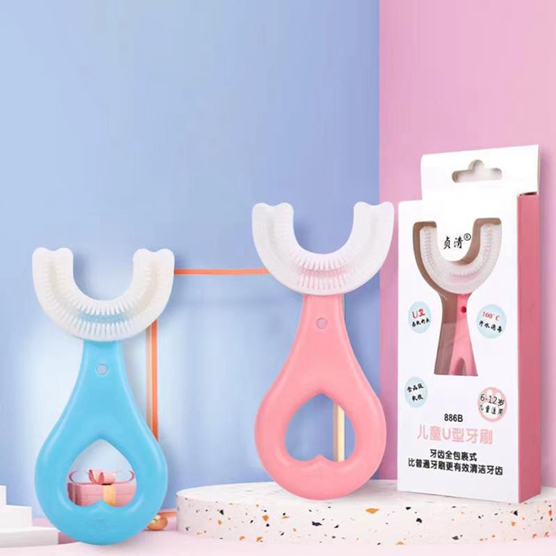 4pcs Sikat Gigi Anak Bentuk U Bahan Silikon / Training Toothbrush / Tooth Brush Baby Silicon type U Sikat Gigi Anak Sikat-2