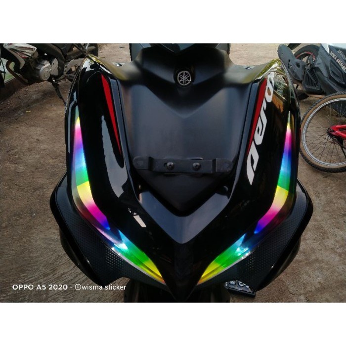 Stiker Alis Aerox New / Stiker lampu Terlaris / Stiker Alis Rgb - Biru