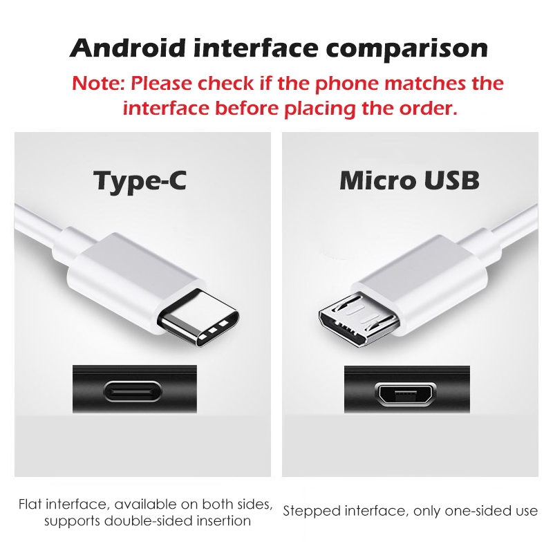 Kabel Data 2A Fast Charger Cable Micro USB Lightning Type C Data Transmission Safe Smart Chip