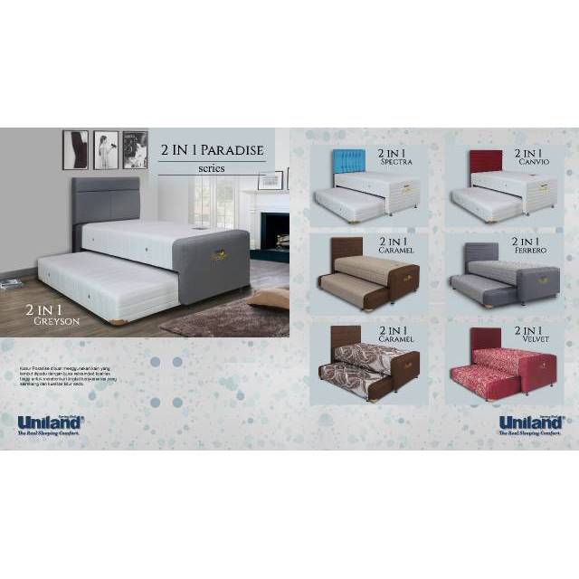 KASUR SPRING BED SORONG 2IN1 UNILAND 100 x 200 PARADISE SERIES