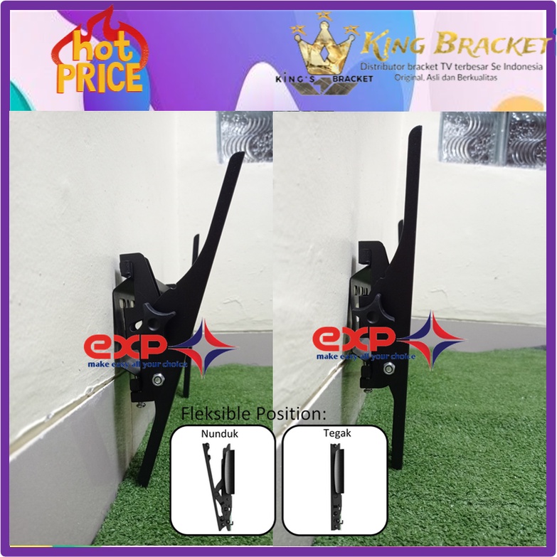 Bracket TV HISENSE 21&quot; s/d 43&quot; waterpass GARANSI 100% COCOK!!! IMPORT QUALITY