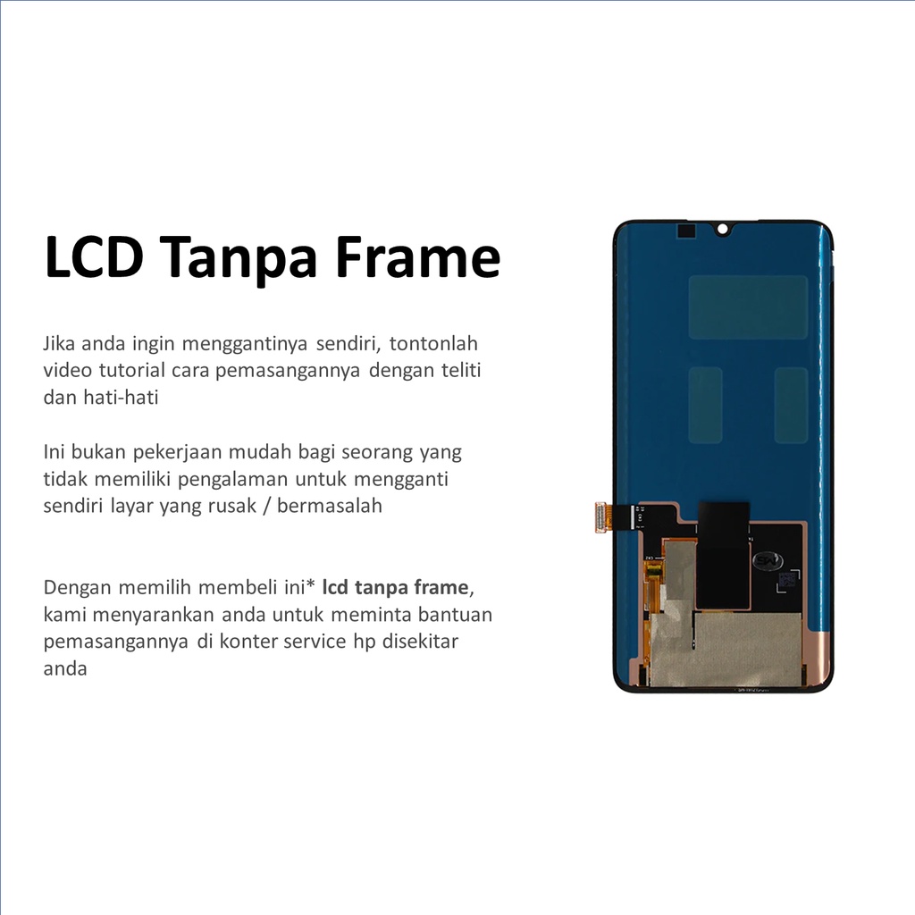 [ CHECK.ID ] LCD + FRAME XIAOMI MI NOTE 10/ MI NOTE 10 PRO ORIGINAL SERVICE PRODUCT