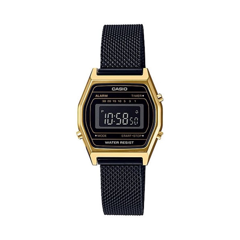JAM TANGAN CASIO LA-690WEMB-1BDF Jam Tangan Wanita - Gold Black