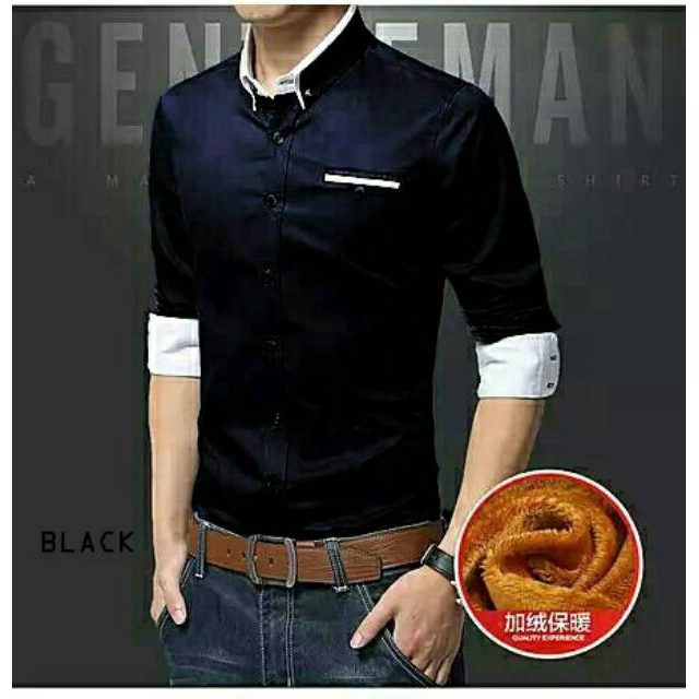 Kemeja Pria KARSSON / Bahan Katun / Lengan Panjang / Kemeja Polos [ Size M L XL ]