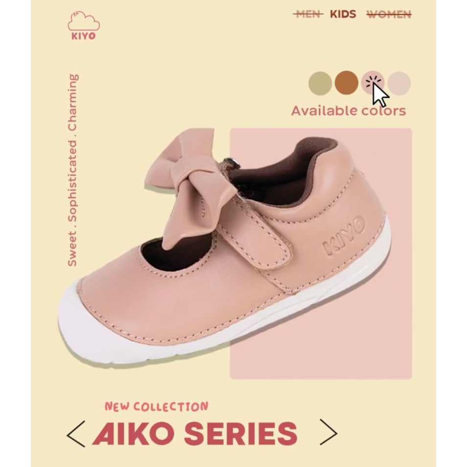 KIYO Aiko Prewalker Shoes - Sepatu Anak Bayi Balita Lucu Flats Flat Shoes Pita Ribbon Cewe Baby Girl