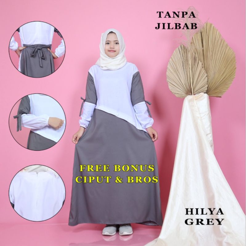 dress gamis anak perempuan remaja tanggung terbaru umur 12-15 tahun