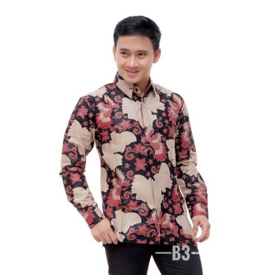 Baju Batik Pria Slimfit Reguler Lengan Panjang Ob 514