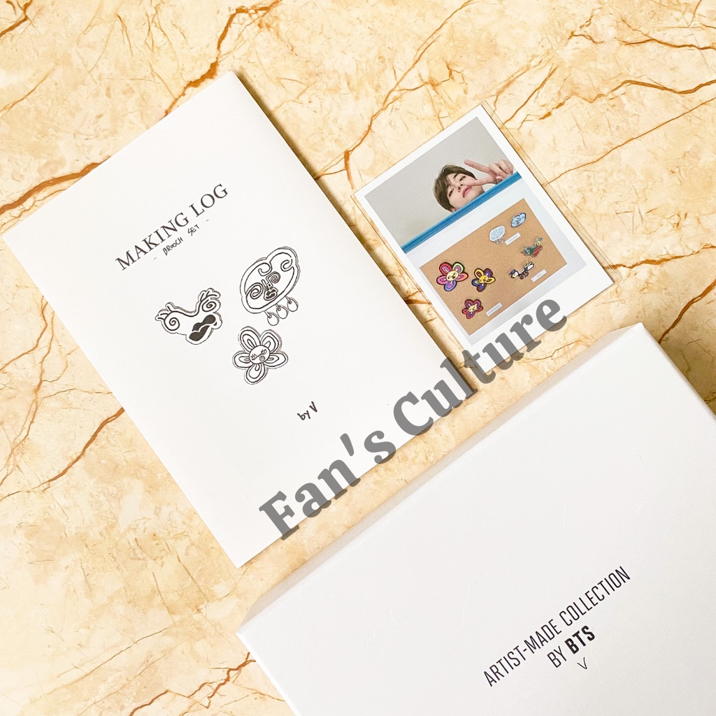 [READY STOCK] Artist Made Collection by Taehyung (V) BTS Merch - Brooch Making Log + Photocard (PC) 