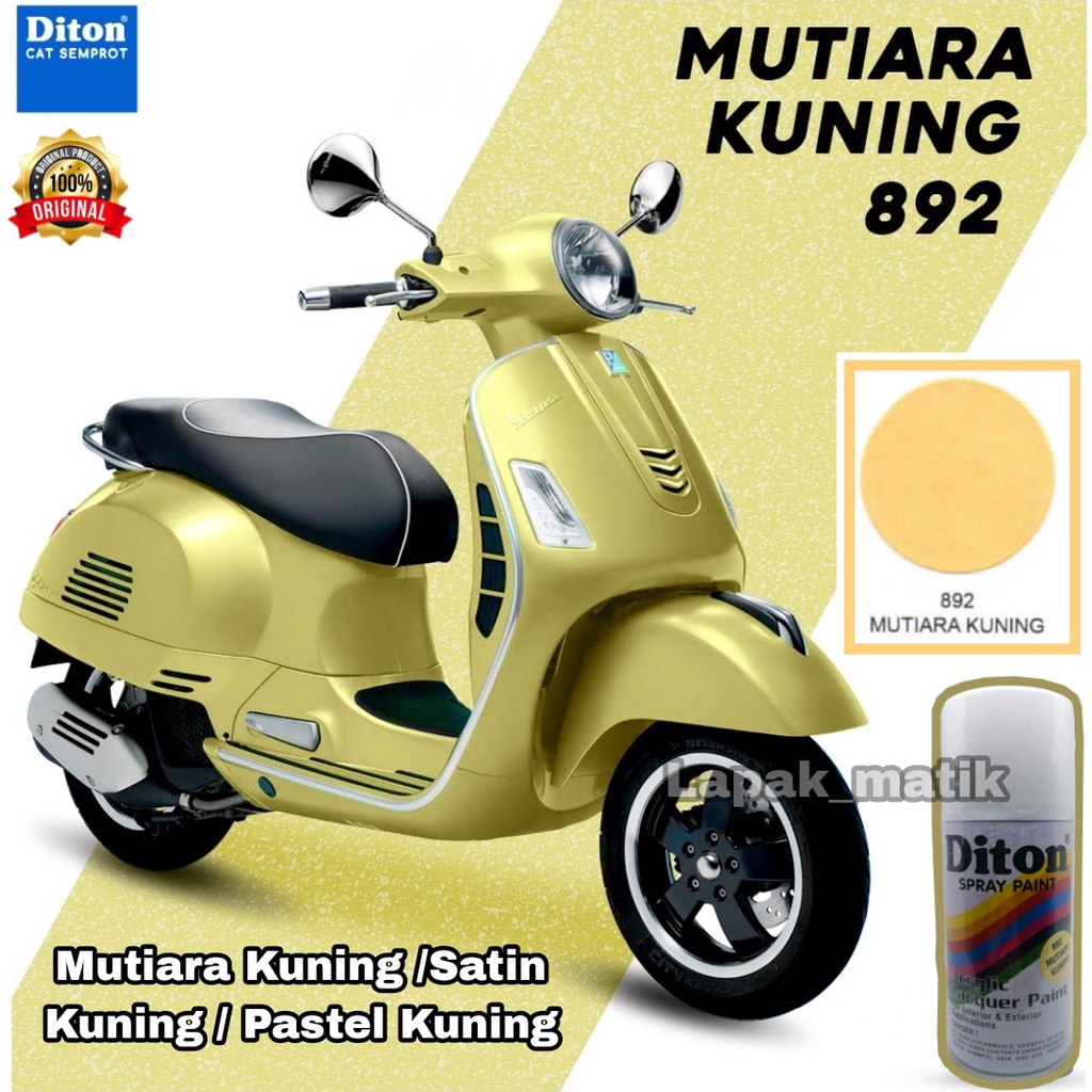 Pilok Diton Satin Pastel Mutiara Kuning 892 300ml Pearl yellow