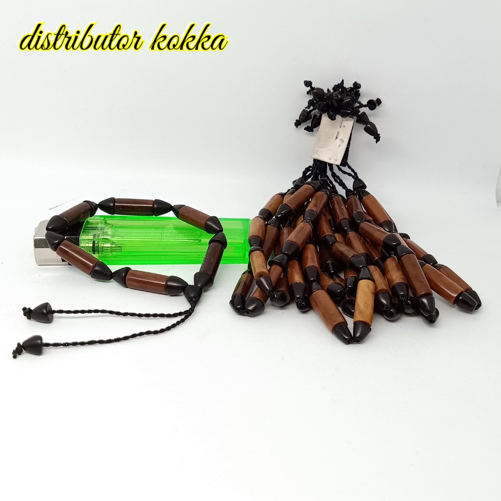 ( SUPER MURAH ) Harga grosir 10 pcs gelang Kokka kaukah bambu baru coklat