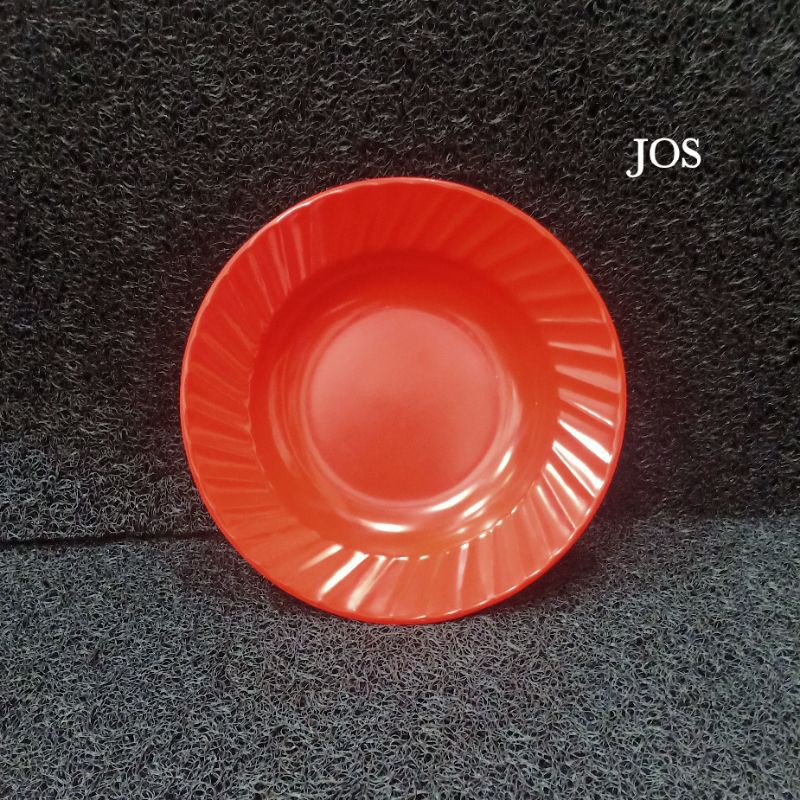 PIRING MAKAN 8" WARNA MERAH MELAMIN UNICA M1088