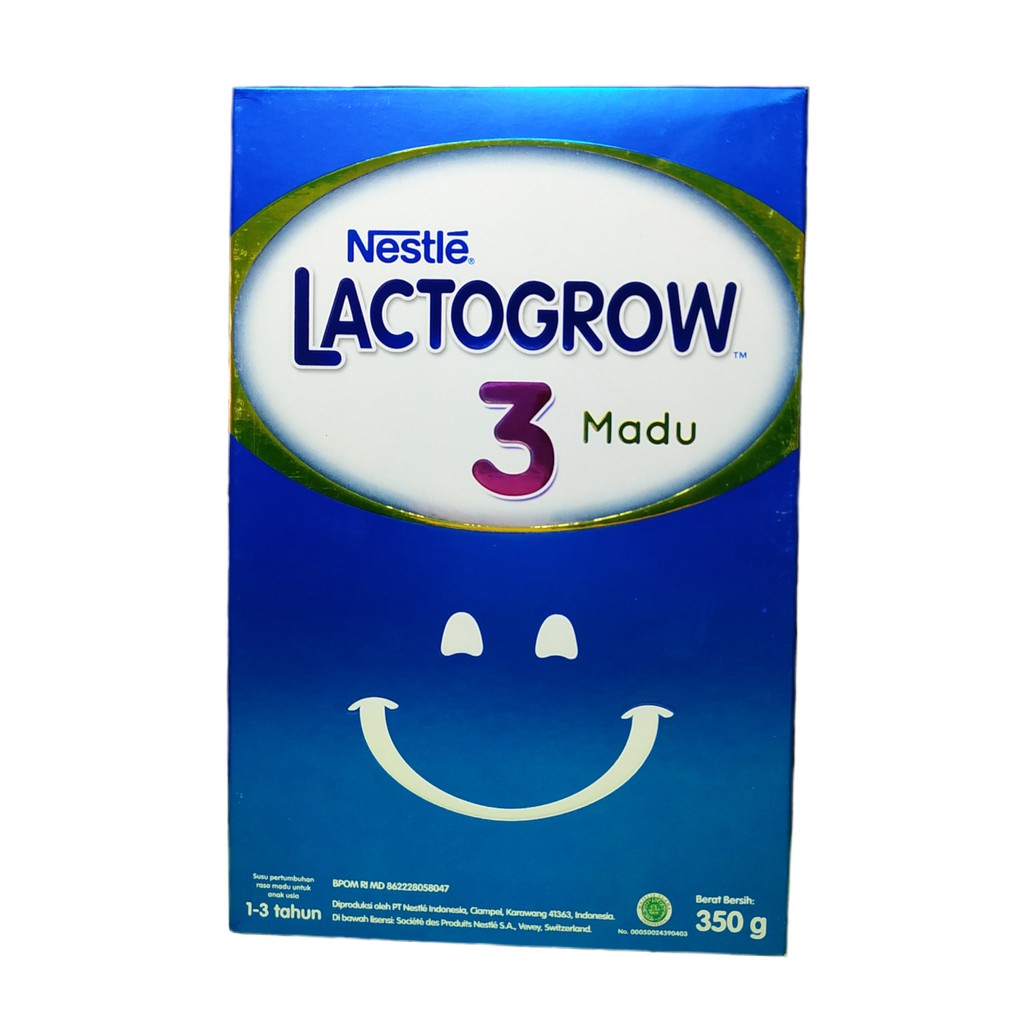 Lactogrow 3 Usia 1-3 Tahun Rasa Madu/Plain/Vanila 350gr/megapopok
