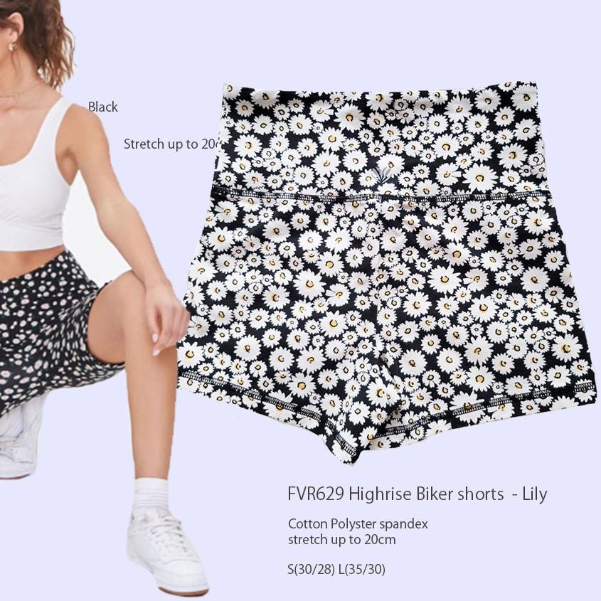 Tren Kekinian.. CELANA SEPEDA WANITA FOREVER21 FVR HIGHRISE BIKER SHORTS