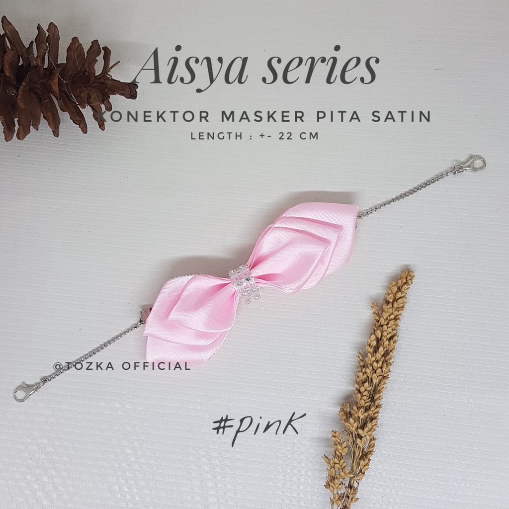 Aisya series I Konekor masker pita satin I Masker extender I Strap mask