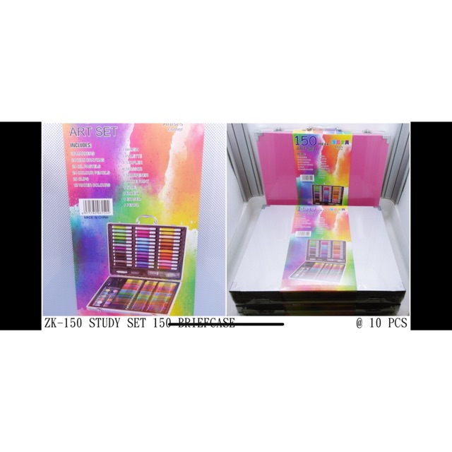 

Paket menggambar melukis spidol crayon wax crayon lilin pensil warna spidol box koper