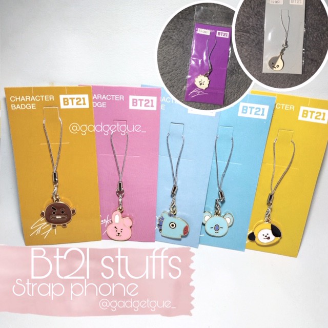 strap hp gantungan hp bt21 bts phone strap RJ mang van murah