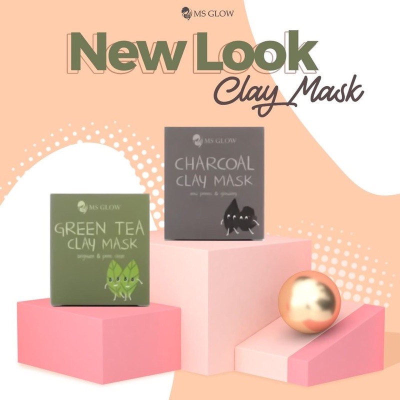 MS Glow Charcoal Clay Mask/ Masker Wajah MSGlow Claymask Termurah Original Asli Terbaru BPOM