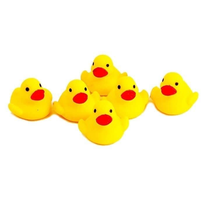 Binatang Karet Anak Bebek 6 pcs / mainan anak mandi / mainan anak - A010