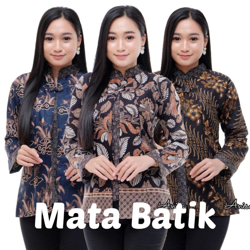 Bolero Batik Atasan Wanita  Blouse - Batik Dua Putri  Kode SP2120 - Size S-M-L-XL-XXL-3L-4L-5L