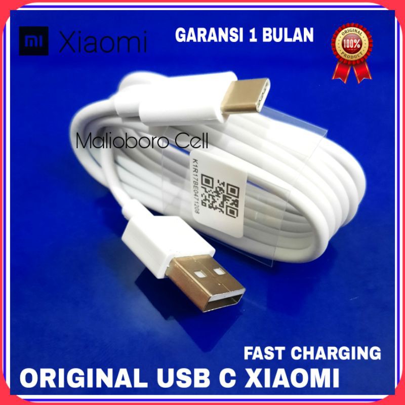Kabel Data Xiaomi ORIGINAL 100% Fast Charging Redmi Note 8 Type USB C
