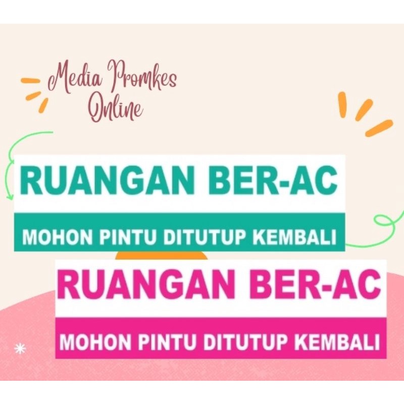 Stiker Ruangan ber Ac