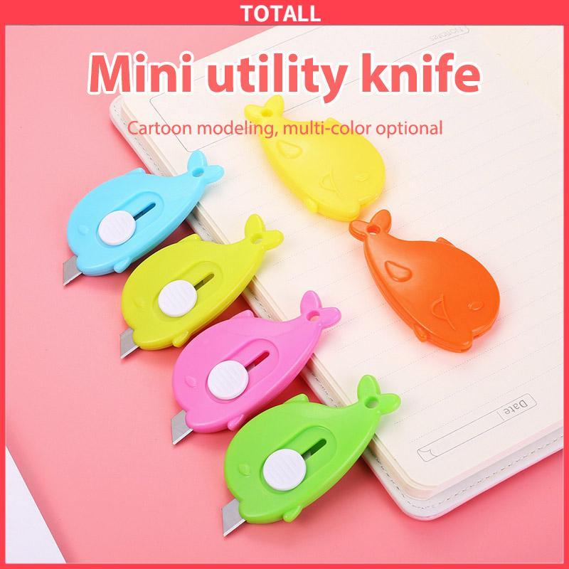 COD Mini Kartun Pemotong Utilitas Kecil Portabel Pemotong Unboxing Wortel Dolphin Whale Art Paper Cutter-Totall