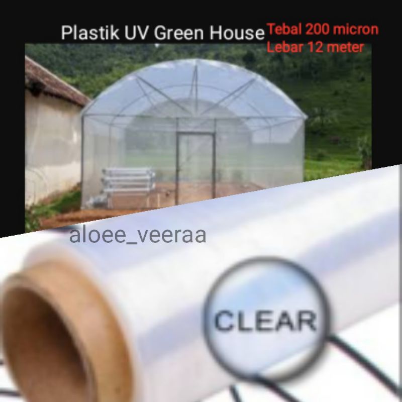 Plastik UV Untuk Greenhouse, lebar 12 meter, 200 micron